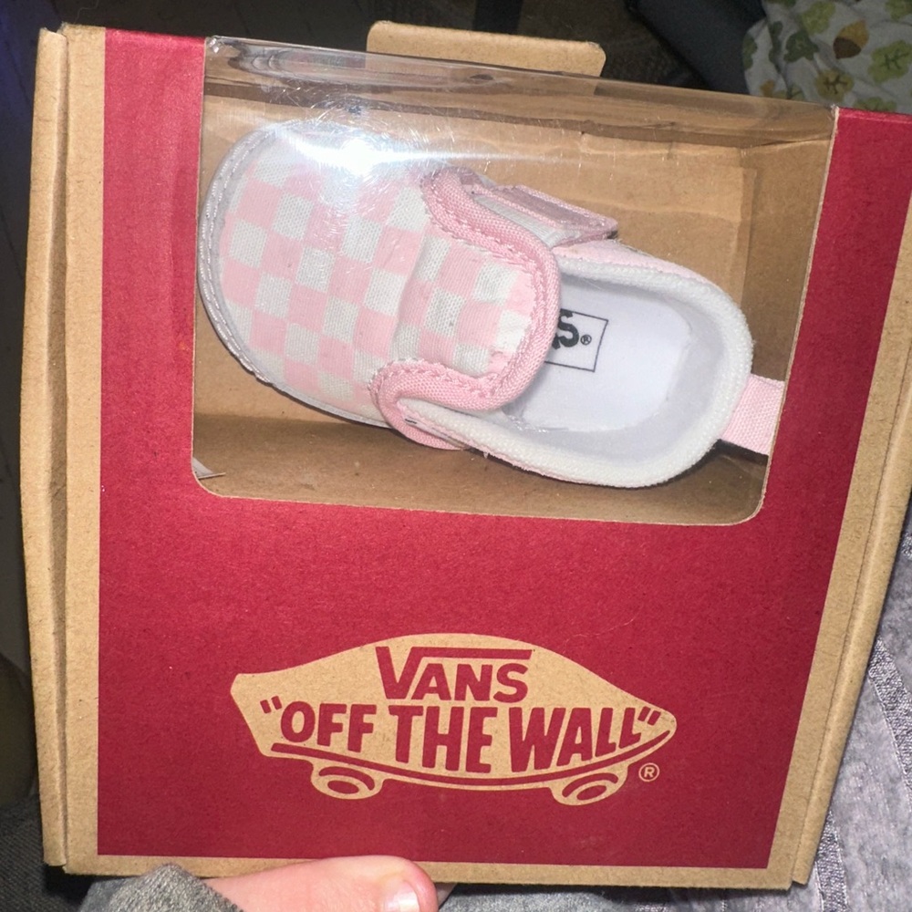 baby Vans Pink and White Checkered